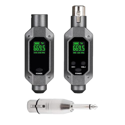 Genérico Kabelloses -Mikrofon – Professioneller Transmitter-Empfänger, wiederaufladbar mit 900 mAh, kabelloser Adapter für Kondensatormikrofone, Audioübertragung mit geringer Latenz, Genérico Kabelloses -Mikrofon – Professioneller Transmitter-Empfänger, wiederaufladbar mit 900 mAh, kabelloser Adapter für Kondensatormikrofone, Audioübertragung mit geringer Latenz, von Genérico