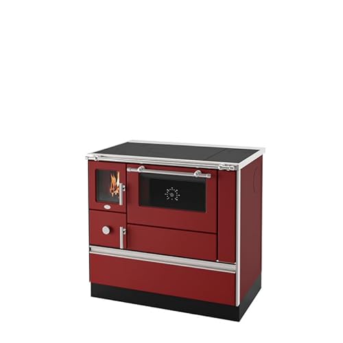 Generico Penelope 90 Bordeaux - Edelstahl, Emaillierter Stahl - Freistehend - Holz - Küchenherd Generico Penelope 90 Bordeaux - Edelstahl, Emaillierter Stahl - Freistehend - Holz - Küchenherd von Generico