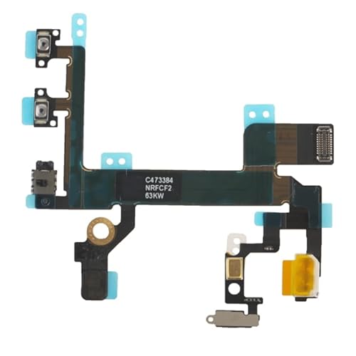 Generico Power Flex kompatibel mit iPhone 5S On-Off-Taste + Lautstärketasten seitlich Switch Mute von Generico