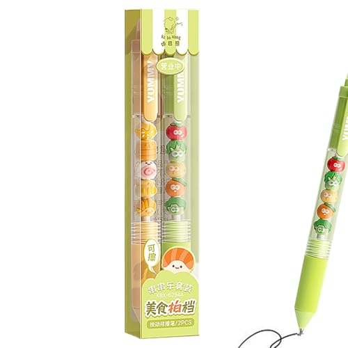 Genérico Radierbare Gel-Tintenstifte mit Radiergummi – 0,5 mm feines Punkt-Schreibwerkzeug | niedliche weiche Stifte mit Radiergummi zum Kreuzworträtselzeichnen von Genérico