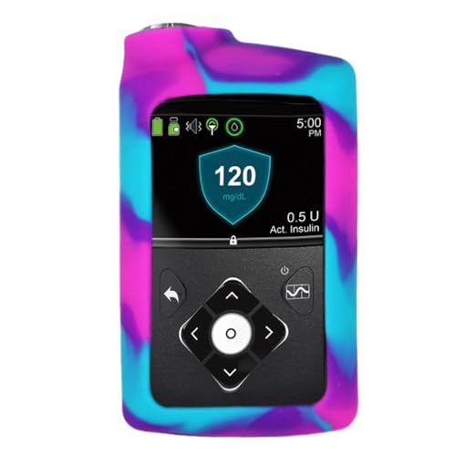 Generico Schutzhülle für Medtronic 780G, 770G, 670G, 640G (Rosa & Blaugrün, Silikon, Stoßdämpfend, Zweifarbig, Natur, Wasserresistent, Unisex, Hülle) von Generico