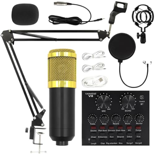 Genérico Streaming-Kit – Professionelles Kondensatormikrofon-Set | Übertragungsmikrofon-Set mit Mikrofonständer, einfach zu bedienendes Übertragungs-Set Genérico Streaming-Kit – Professionelles Kondensatormikrofon-Set | Übertragungsmikrofon-Set mit Mikrofonständer, einfach zu bedienendes Übertragungs-Set von Genérico
