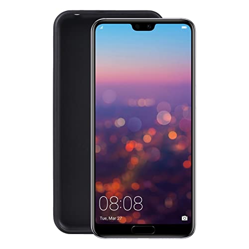 Generisch Schutzhülle kompatibel mit HUAWEI P20 / EML-AL00 EML-L09C EML-L09 Schutzhülle Flexibler Schutz Gel Silikon TPU Weich Matte Ultra Soft Slim Case (Schwarz) von Generico