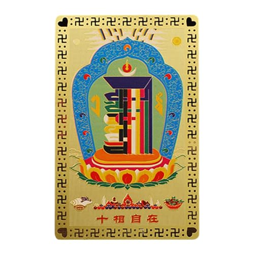 Goldene Karte des Gottes des Reichtums – Amulett für Erfolg und Wohlstand | Traditionelle Sammelkarte, Mehrzweckkarte, chinesisches Glückssymbol, dekorative Karte für Brieftasche Goldene Karte des Gottes des Reichtums – Amulett für Erfolg und Wohlstand | Traditionelle Sammelkarte, Mehrzweckkarte, chinesisches Glückssymbol, dekorative Karte für Brieftasche von Genérico