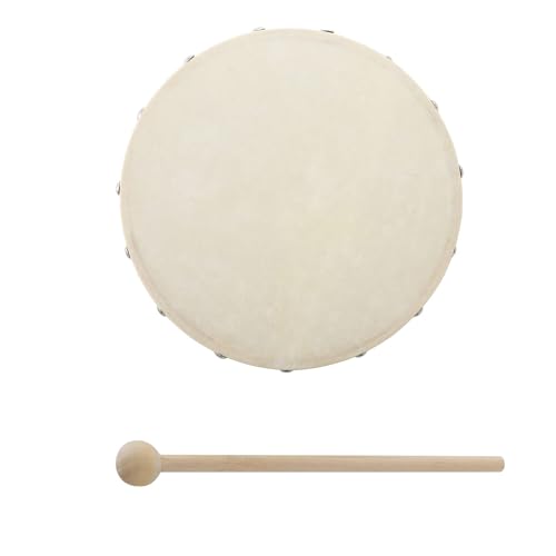Handtrommel aus Holz - Drum Schamane und Erwachsene, Bongo Mini Percussion Handmade | 10" & 8" Rahmen für Stammesmusik, traditionelles Musikinstrument Handtrommel aus Holz - Drum Schamane und Erwachsene, Bongo Mini Percussion Handmade | 10" & 8" Rahmen für Stammesmusik, traditionelles Musikinstrument von Genérico