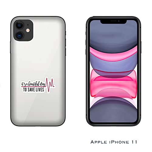 Hulle Schutz kompatibel mit Apple iPhone 11 Ich liebe Medizin Es ist ein schöner Tag, um Leben zu retten / Weiches TPU-Silikongel / Telefon-Hartschale zum Aufstecken, rutschfest, kratzfest, stoßfest von Generico