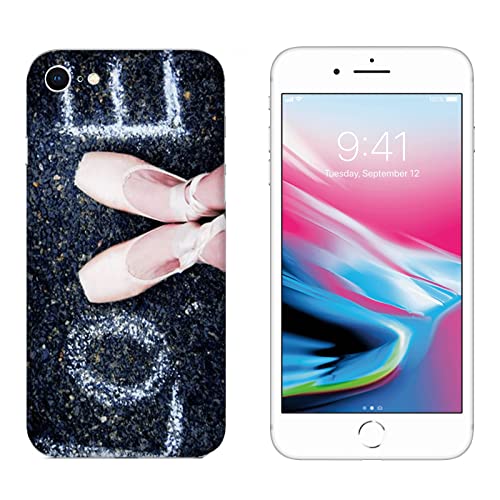 Hulle Schutz kompatibel mit Apple iPhone 7 Ballerina-Schuhe Liebe Ballerina/Weiches TPU-Silikongel/Telefon-Hartschale zum Aufstecken, rutschfest, Kratzfest, stoßfest, schützendes TPU von Generico