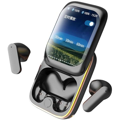 Kabellose Ohrhörer: Intelligente Kopfhörer, kabellose Kopfhörer HD Audio | Gleitkopfhörer mit Vollfarb-Touchscreen, kabellose Kopfhörer, geräuschreduzierende Kopfhörer von Genérico