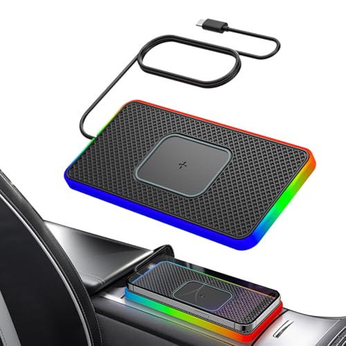 Kabelloses Autoladepad, kabelloses Autoladepad, 15 W, kabelloses Ladepad, Qi-Autoladekissen, Schnellladekissen Kabelloses Autoladepad, kabelloses Autoladepad, 15 W, kabelloses Ladepad, Qi-Autoladekissen, Schnellladekissen von Genérico