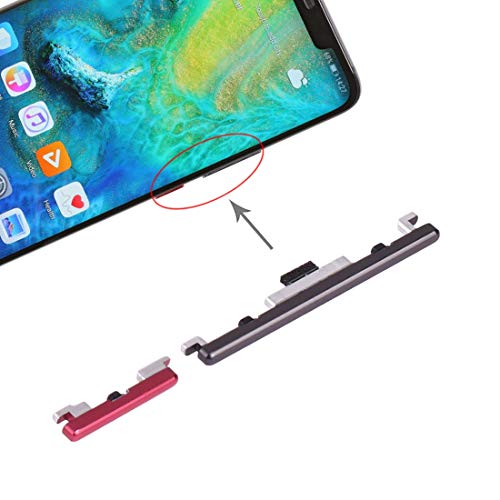 Kompatibel mit Huawei Mate 20 Pro/LYA-L09 LYA-L0C LYA-L29 Set mit seitlichen Tasten und Einschalttaste + Lautstärkeregler an den Seiten (schwarz) von Generico