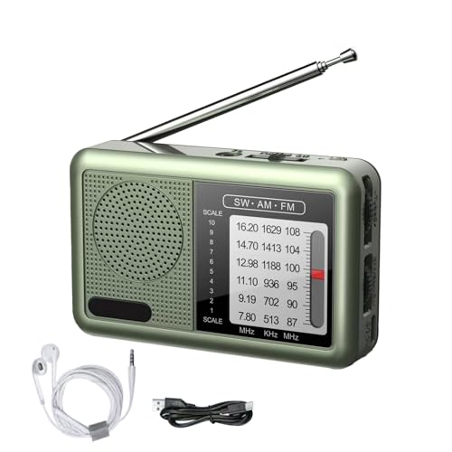 Kurzwellenradio, tragbar, mit Kopfhörern, Kurzwelle, wiederaufladbar, tragbar, für Reisen, Zuhause, Camping, mit komplettem Band, Unterhaltungselektronik, Audio- und Videogeräte für zu Hause Kurzwellenradio, tragbar, mit Kopfhörern, Kurzwelle, wiederaufladbar, tragbar, für Reisen, Zuhause, Camping, mit komplettem Band, Unterhaltungselektronik, Audio- und Videogeräte für zu Hause von Genérico