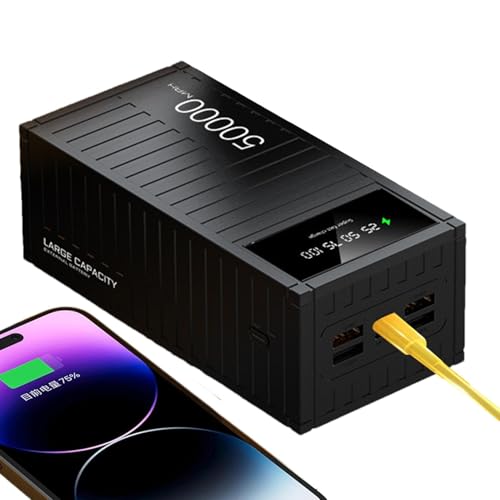 Ladestation, 66 W, Schnellladegerät mit 66 W, Akkukapazität von 50.000 mAh, beste tragbare Powerbank, Telefonbatterie, LED-Display, hervorragende Zeit für Wanderungen Ladestation, 66 W, Schnellladegerät mit 66 W, Akkukapazität von 50.000 mAh, beste tragbare Powerbank, Telefonbatterie, LED-Display, hervorragende Zeit für Wanderungen von Genérico