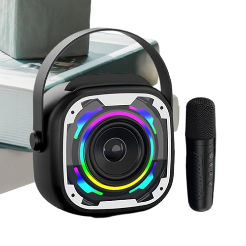Mikrofon- und Lautsprecher-Set, tragbarer Lautsprecher mit Mikrofon, Mikrofon-Lautsprecher-Kombi, Handgesangsgeräte mit Griff und RGB-Lichtern, Musikverstärker für Zuhause, Party, Präsentation Mikrofon- und Lautsprecher-Set, tragbarer Lautsprecher mit Mikrofon, Mikrofon-Lautsprecher-Kombi, Handgesangsgeräte mit Griff und RGB-Lichtern, Musikverstärker für Zuhause, Party, Präsentation von Genérico