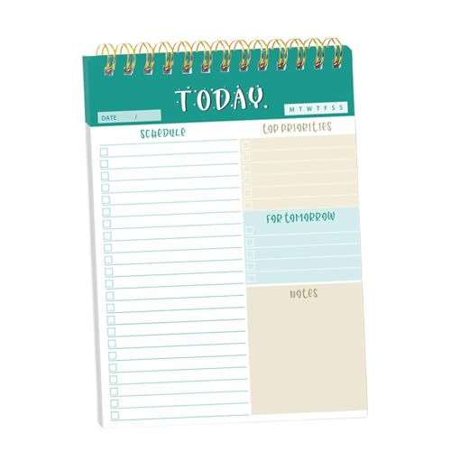 Notizblock mit To-Do-Liste, täglicher Notizblock, akademischer Planer zur Gewohnheitsverfolgung in A5, Projektplaner für Spiralbindung, Task Notizblock mit To-Do-Liste, täglicher Notizblock, akademischer Planer zur Gewohnheitsverfolgung in A5, Projektplaner für Spiralbindung, Task von Genérico