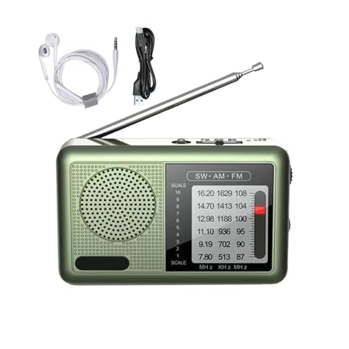 Radio Am FM – Tragbarer Kopfhörer | Kurzwelle, wiederaufladbar, tragbar, für Reisen, Zuhause, Camping, mit Vollband Radio Am FM – Tragbarer Kopfhörer | Kurzwelle, wiederaufladbar, tragbar, für Reisen, Zuhause, Camping, mit Vollband von Genérico