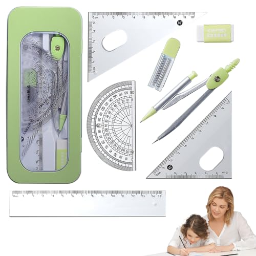 -Set, Geometrie-Set, Geometrie-Set mit bruchsicherer Aufbewahrungsbox, Geometrie-Set mit Aufbewahrungsbox für Schule, Transporter und Zirkel -Set, Geometrie-Set, Geometrie-Set mit bruchsicherer Aufbewahrungsbox, Geometrie-Set mit Aufbewahrungsbox für Schule, Transporter und Zirkel von Genérico
