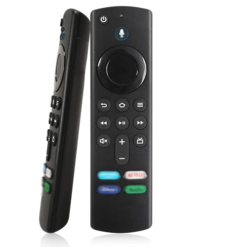 Sprachfernbedienung (3 Gen), geeignet für AMZ Fir-e TV Stick 2nd Gen und 3. Gen, Stick Lite, 4K und 4K MAX, Fir-es Cube 2. Gen & 3 Gen, mit Bluetooth und 4 Tasten für Streaming von Genérico