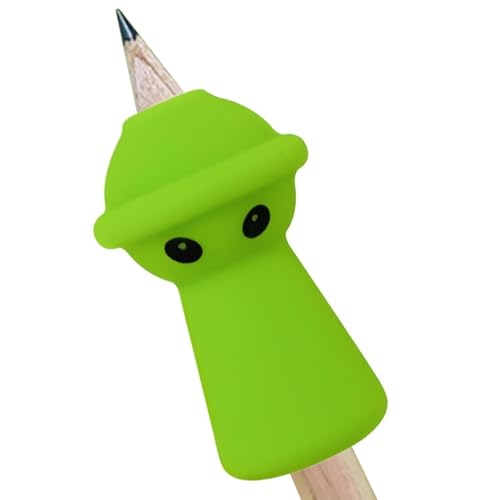 Stiftgriff, Pilger – Cushion Alien Silikon mit ergonomischem Bleistift, Haltungskorrektur – Stift-Schreibhilfe, Verbesserung für handgeschriebene Kinder für Mädchen von Genérico