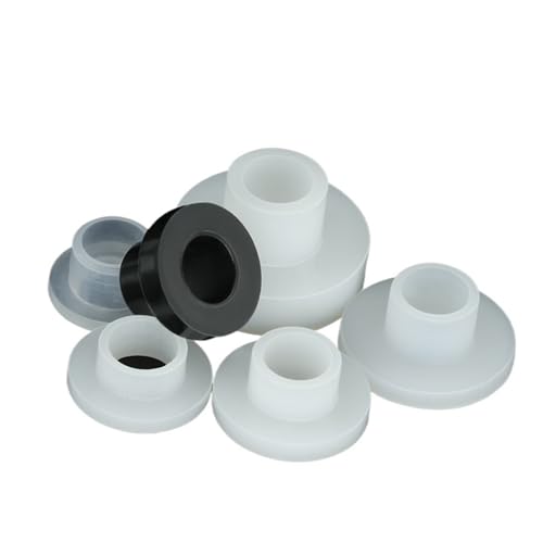 Stufendichtung, M6, Kunststoff-Typ T-Dichtung, Nylon-Isolierung, für Transistor-Gewindeschutz, ID6 mm (Schwarz, M6-4_10 Stück) von Genérico