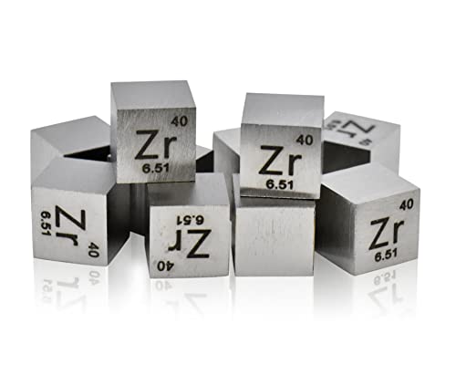 Zirkonia Dichte, Zirkonia Metallwürfel 10 x 10 x 10 mm rein 99,99 % für Sammlung von Elementen von Generico