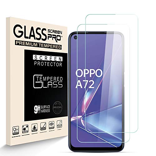 Generies Panzerglasfolie Schutzfolie für Oppo A72, 9H-Härte Tempered Glass, Anti-Kratzer, Einfache Installation, Anti-Fingerabdruck Displayschutzfolie für Oppo A72 [2 Stück] von Generies