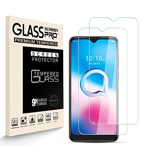 Generies Stücke Schutzfolie für Alcatel 3L 2020, 9H-Härte Tempered Glass, Anti-Kratzer, Einfache Installation, Anti-Fingerabdruck Displayschutzfolie für Alcatel 3L 2020 [2 Stück] von Generies