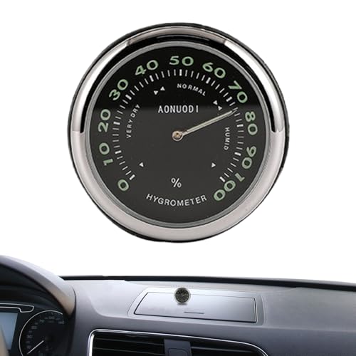 Analoge Uhr für Auto, Hygrometer, Miniatur für Auto mit selbstklebender Halterung | Lumineszierende Uhr für Belüftung von Fahrzeugen, LKW und Innen Analoge Uhr für Auto, Hygrometer, Miniatur für Auto mit selbstklebender Halterung | Lumineszierende Uhr für Belüftung von Fahrzeugen, LKW und Innen von Générique