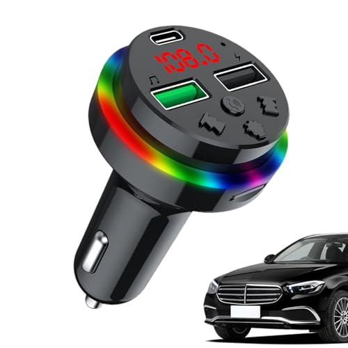 Auto FM Transmitter, Auto Ladegerät Port - Stabiler Ladeadapter mit LED Leuchtanzeige für Auto | Auto Innenausstattung Zubehör Intelli Temperaturkontrolle von Générique