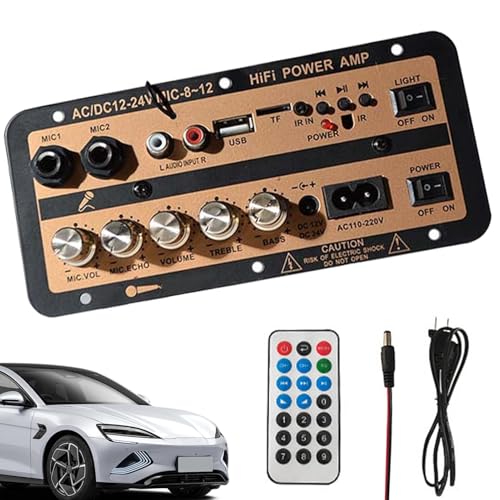 Auto Power Amplifier Board, Auto Audio Verstärker Board - 12V und 24V Audio Verstärker Modul mit Digitalanzeige | Wireless Speaker Board für Cos Auto Power Amplifier Board, Auto Audio Verstärker Board - 12V und 24V Audio Verstärker Modul mit Digitalanzeige | Wireless Speaker Board für Cos von Générique
