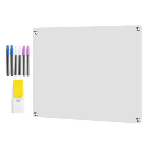 Blackboard magnetisch aus Acryl - Transparente Wand - Börse montiert, Whiteboard magnetisch weiß 24 x 36 Zoll | Küche Kreidetafel magnetisch mit Marker und Gummi, Acryl-Schwarztafel Blackboard magnetisch aus Acryl - Transparente Wand - Börse montiert, Whiteboard magnetisch weiß 24 x 36 Zoll | Küche Kreidetafel magnetisch mit Marker und Gummi, Acryl-Schwarztafel von Générique