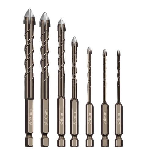 Bohrer-Set für Metall – 7 Schraubendreher-Bits | Werkzeug aus Wolframstahl für industrielle Wartung, Metallurgie, Elektriker, Bohrer-Set für Metall – 7 Schraubendreher-Bits | Werkzeug aus Wolframstahl für industrielle Wartung, Metallurgie, Elektriker, von Générique