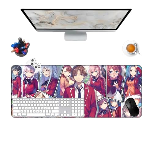 Classroom of The Elite Anime Gaming-Mauspad unter dem Schreibtisch, 800 x 300 x 3 mm, wasserdichtes Gaming-Mauspad und rutschfeste Gummiunterseite (3) von Générique