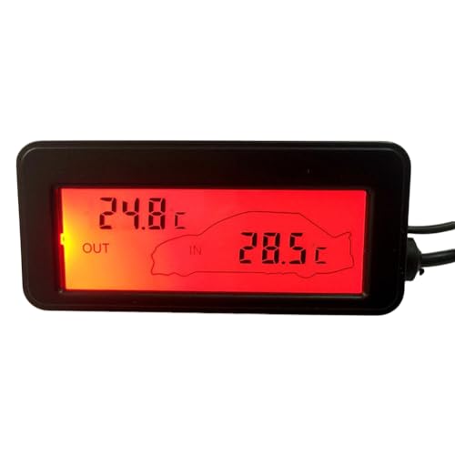 Digitales Kfz-Thermometer: Außentemperatur-Monitor, LCD-Display, kompaktes elektronisches Messgerät, Armaturenbrett-Temperatur-Lesegerät für Fahrzeuge Digitales Kfz-Thermometer: Außentemperatur-Monitor, LCD-Display, kompaktes elektronisches Messgerät, Armaturenbrett-Temperatur-Lesegerät für Fahrzeuge von Générique