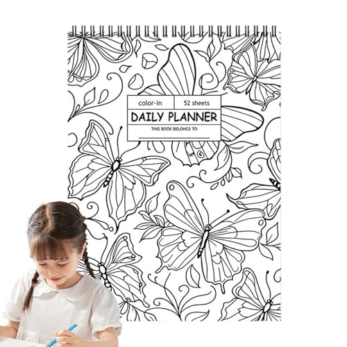 Générique 2025 Zusatzbuch, Schmetterlingsmusterplaner, 29,9 x 22,7 cm, Stylish & Functional Organizer, Work-Arrangement Tracker zum Staying auf Top of Your Work and Personal Life von Générique