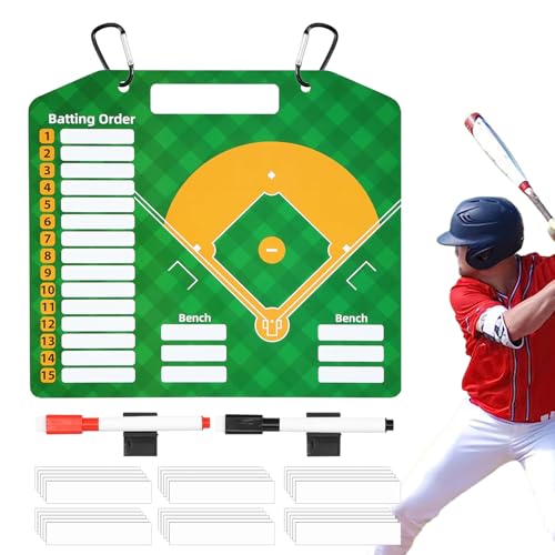 Générique Baseball Board, Dry Erase Board, 12,6 x 11,02 Zoll, magnetischer Softball-Organizer, inklusive 2 Marker, wiederverwendbares Coaching Tool für Dugout Display, Team, Game Management Générique Baseball Board, Dry Erase Board, 12,6 x 11,02 Zoll, magnetischer Softball-Organizer, inklusive 2 Marker, wiederverwendbares Coaching Tool für Dugout Display, Team, Game Management von Générique