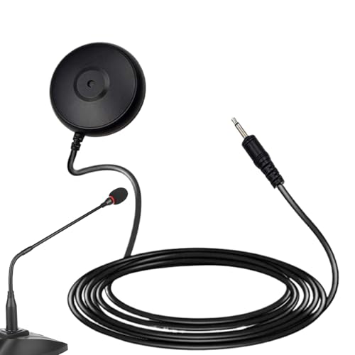 Générique Externes Mikrofon für Laptop, Measurement Audio, 20 Hz - 16 kHz, Home Classroom Diktiergerät, Clear Sound Capture, 1 Stück Schwarz, für Meetings Teachers Video Recording 2,2 kΩ von Générique