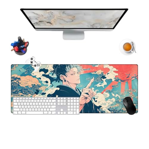 Générique Jujutsu Geto Anime Multifunction Gaming Mauspad Gaming-Tastatur, wasserdicht, 800 x 300 x 3 mm und Basis aus rutschfestem Gummi, strukturierte Oberfläche (4) von Générique