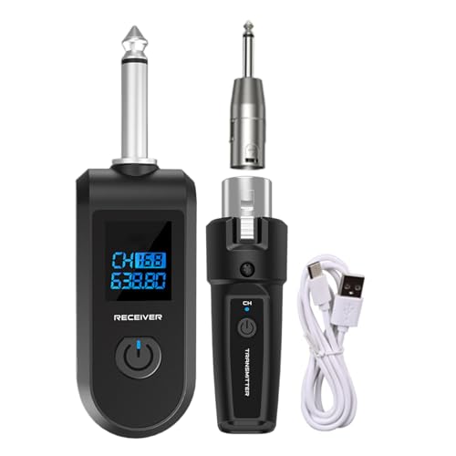 Générique Kabelloser Mikrofon-Transmitter-Empfänger, 10-kanaliger wiederaufladbarer Audio-Adapter, High-Fidelity Signalübertragung, niedrige Latency-Geräuschreduzierung, kompatibel mit Mixer und von Générique