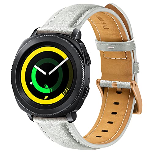 Générique LOCN Armband für Samsung Galaxy Watch Active/Active 2 40 mm/44 mm, Uhrenarmband aus Leder, kompatibel mit Samsung Galaxy Watch 4 40 mm/44 mm, Samsung Galaxy Watch 3 41 mm von Générique