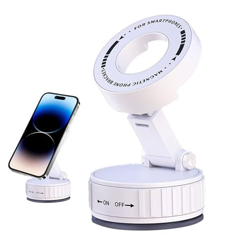 Générique Magnetischer Telefonhalter, magnetischer Saugnapf, kompaktes Klappdesign und starker Griff mit Handyhalterung für Fahrzeug, Truck, Auto, 5,1 x 4,6 cm, PP + Legierung von Générique