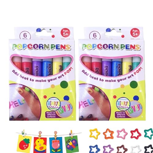 Générique Popcorn Farbstifte - Bubble Popcorn Zeichenstifte, 2 lustige Seifenblasenboxen für 3D-Kunstdruck | Aquarell Popcorn Zeichenstift Farbe ma Générique Popcorn Farbstifte - Bubble Popcorn Zeichenstifte, 2 lustige Seifenblasenboxen für 3D-Kunstdruck | Aquarell Popcorn Zeichenstift Farbe ma von Générique