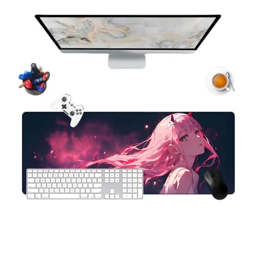 Générique The Franxx Zero Two Anime Multifunction Gaming Mauspad Tastatur Gaming Wasserdicht 800 x 300 x 3 mm und Basis aus rutschfestem Gummi, strukturierte Oberfläche (5) von Générique