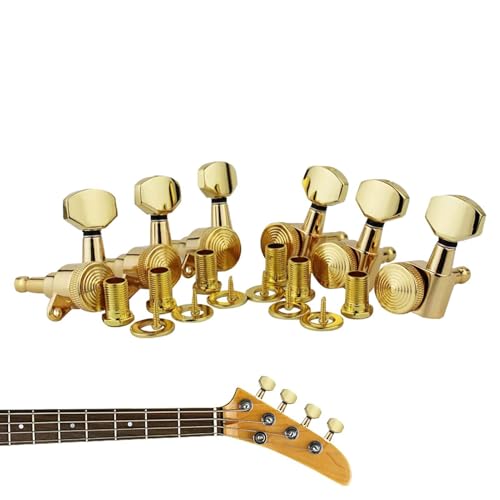 Gitarren-Stimmgerät | 6 Inline-Stimmtastenverriegelung für E-Gitarre – 18: 1 Gear Ratio Robuste Stimmschlüssel Pegs für akustische und elektrische Gitarren von Générique