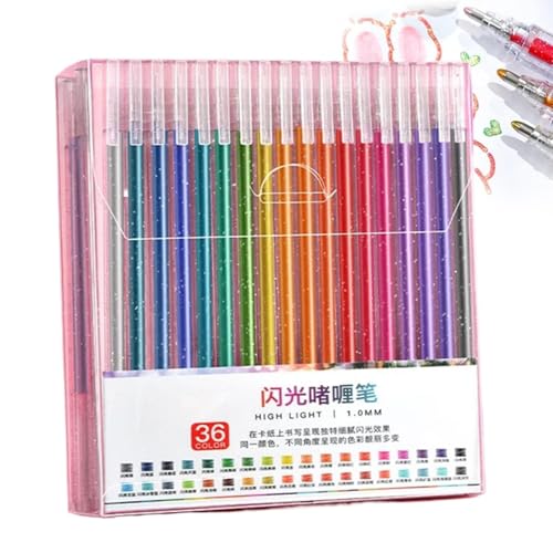 Glitzer-Gelstifte, Glitzer-Gelstifte zum Ausmalen, bunte Gelstifte für Malbücher, Zeichnen, buntes Schreibstifte-Set für Erwachsene, Malbücher, Karten, Glitzer-Gelstifte, Glitzer-Gelstifte zum Ausmalen, bunte Gelstifte für Malbücher, Zeichnen, buntes Schreibstifte-Set für Erwachsene, Malbücher, Karten, von Générique