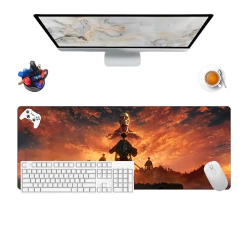 Japanese Attack Titan Anime Pretty Mauspad für Büro, rutschfest, strukturierte Oberfläche, 800 x 300 x 3 mm, für Computer, Gamer, Zuhause und Laptops Japanese Attack Titan Anime Pretty Mauspad für Büro, rutschfest, strukturierte Oberfläche, 800 x 300 x 3 mm, für Computer, Gamer, Zuhause und Laptops von Générique
