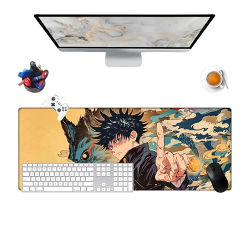 Jujutsu Megumi Anime Pretty Mauspad, Anime, Büro, rutschfest, strukturierte Oberfläche, 800 x 300 x 3 mm, für Computer, Gamer, Zuhause, und Laptops (4) von Générique