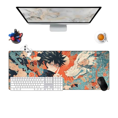 Jujutsu Megumi Anime Pretty Mauspad, Anime, Büro, rutschfest, strukturierte Oberfläche, 800 x 300 x 3 mm, für Computer, Gamer, Zuhause, und Laptops (6) von Générique