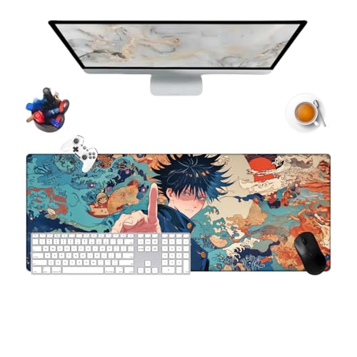 Jujutsu Megumi Anime Pretty Mauspad, Anime, Büro, rutschfest, strukturierte Oberfläche, 800 x 300 x 3 mm, für Computer, Gamer, Zuhause und Laptops (1) von Générique