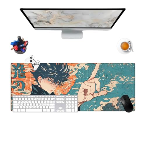 Jujutsu Megumi Anime Pretty Mauspad, Anime, Büro, rutschfest, strukturierte Oberfläche, 800 x 300 x 3 mm, für Computer, Gamer, Zuhause und Laptops (2) von Générique