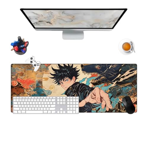 Jujutsu Megumi Anime Pretty Mauspad, Anime, Büro, rutschfest, strukturierte Oberfläche, 800 x 300 x 3 mm, für Computer, Gamer, Zuhause und Laptops (5) von Générique